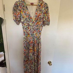 STAUD multicolored psychedelic dress Size 4.